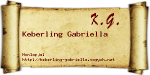 Keberling Gabriella névjegykártya